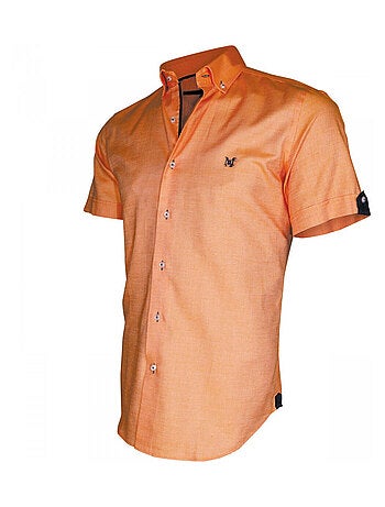 Chemisette homme oxford coupe cintrée SWANSY Andrew Mac Allister Rouge , 40