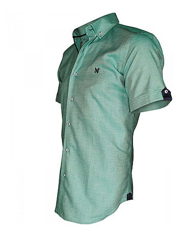 Chemisette homme oxford coupe cintrée SWANSY Andrew Mac Allister Rouge , 40