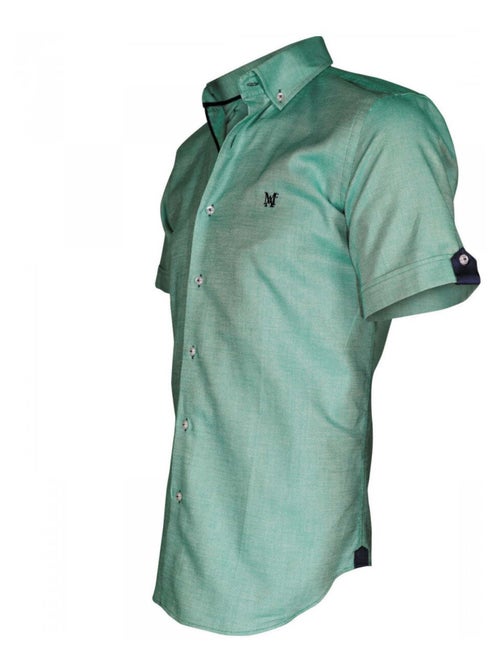 Chemisette homme oxford coupe cintrée SWANSY Andrew Mac Allister Rouge , 40 - Kiabi