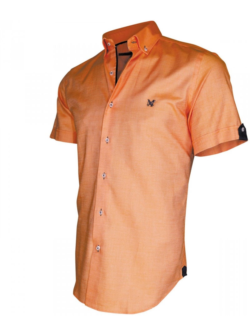 Chemisette homme oxford coupe cintrée SWANSY Andrew Mac Allister Rouge , 43 Rouge - Kiabi