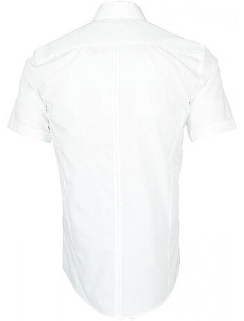 Chemisette homme premium coupe cintrée BASIC-MODE Andrew Mac Allister Blanc , 43