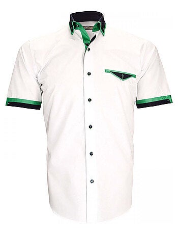 Chemisette homme repassage facile coupe droite PISTOIA Emporio balzani Blanc , 40