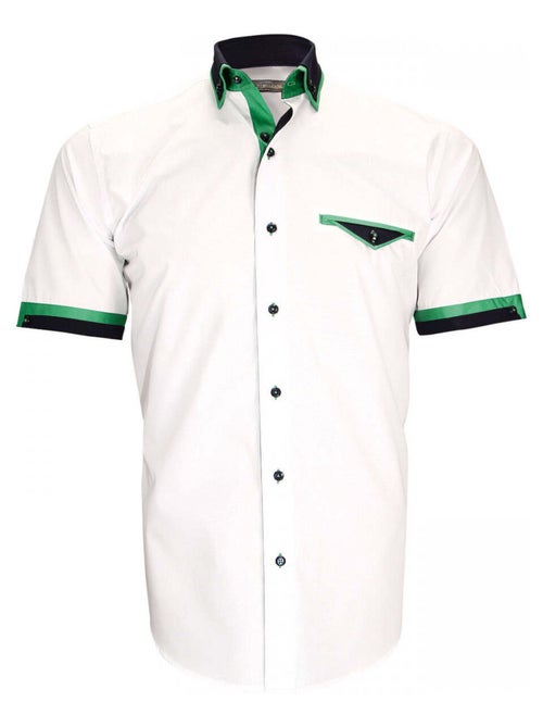 Chemisette homme repassage facile coupe droite PISTOIA Emporio balzani Blanc , 40 - Kiabi