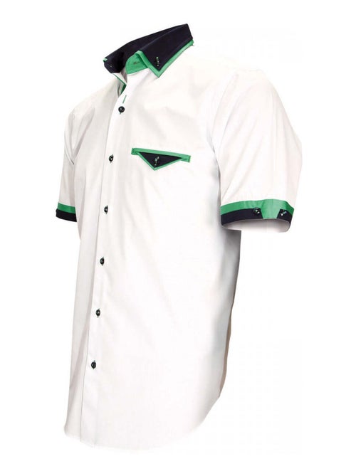 Chemisette homme repassage facile coupe droite PISTOIA Emporio balzani Blanc , 40 - Kiabi