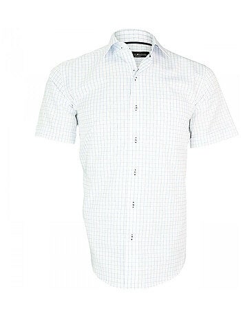 Chemisette homme sport coupe droite RIVIERA Emporio balzani Blanc , Bleu ciel , 39