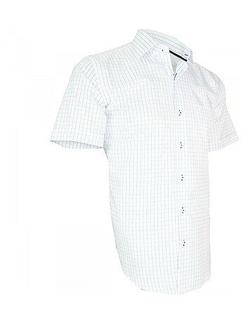 Chemisette homme sport coupe droite RIVIERA Emporio balzani Blanc , Bleu ciel , 39