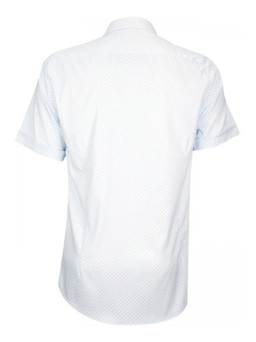 Chemisette homme stretch coupe cintrée ALBINONI Emporio balzani Blanc , Bleu , 38 - Kiabi