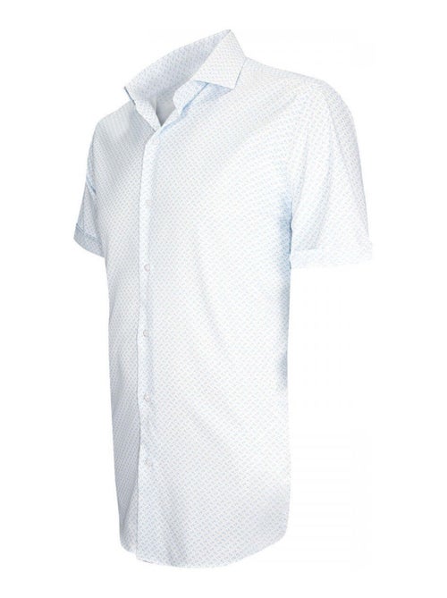 Chemisette homme stretch coupe cintrée ALBINONI Emporio balzani Blanc , Bleu ciel , 40 - Kiabi Chemisette homme stretch coupe cintrée ALBINONI Emporio balzani Blanc , Bleu ciel , 40 - Kiabi