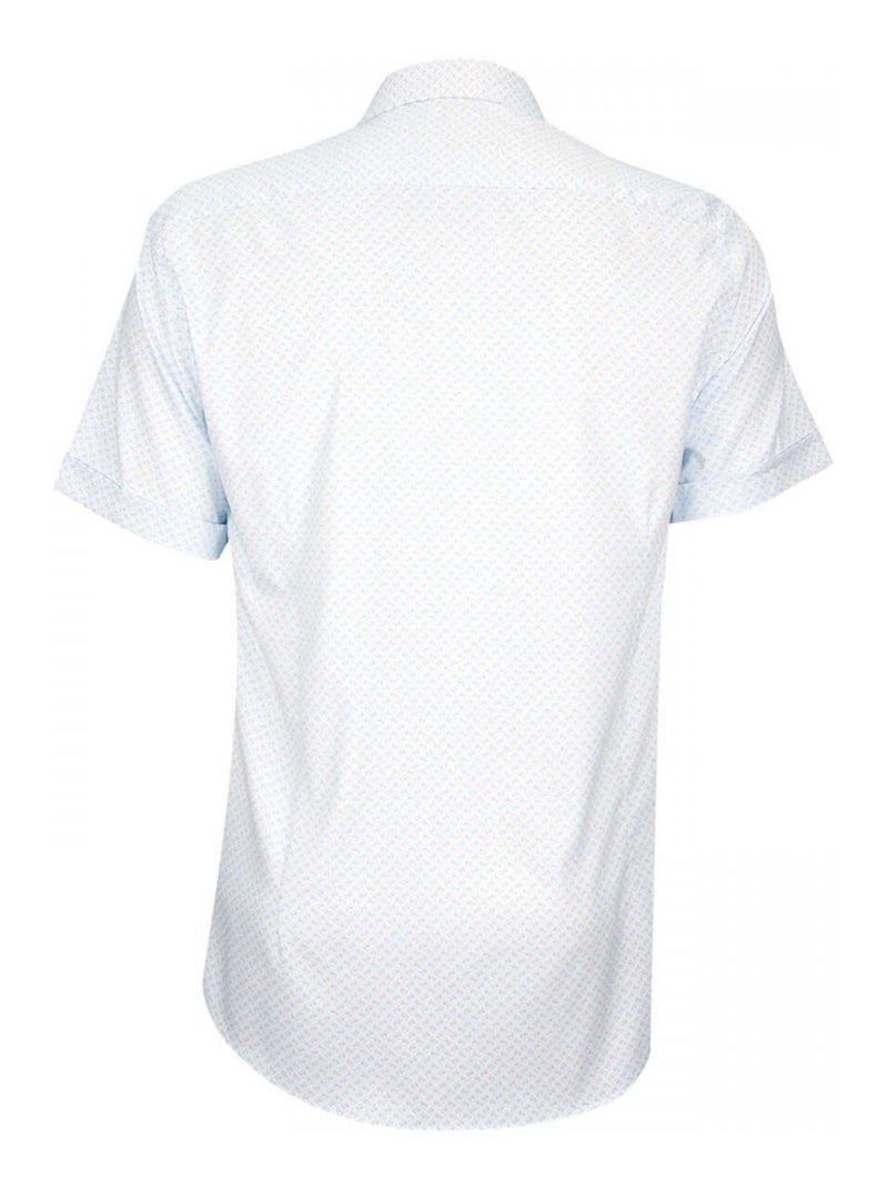 Chemisette homme stretch coupe cintrée ALBINONI Emporio balzani Blanc , Bleu ciel , 45 Blanc Bleu ciel - Kiabi