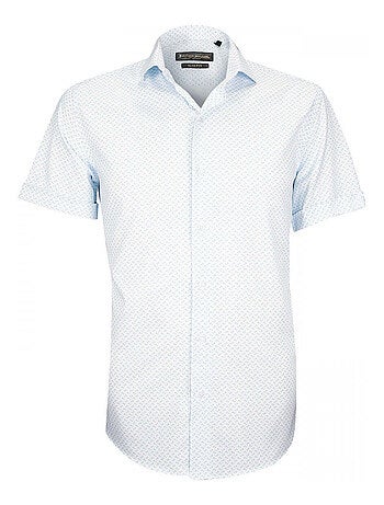 Chemisette homme stretch coupe cintrée ALBINONI Emporio balzani Turquoise , 38