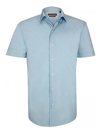 Chemisette homme unie coupe cintrée MATTEO Emporio balzani Blanc , Blanc , 45