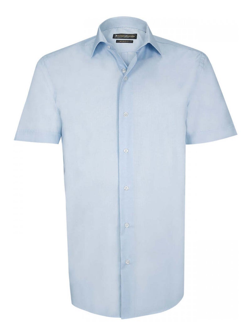 Chemisette homme unie coupe cintrée MATTEO Emporio balzani Bleu , 43 Bleu - Kiabi