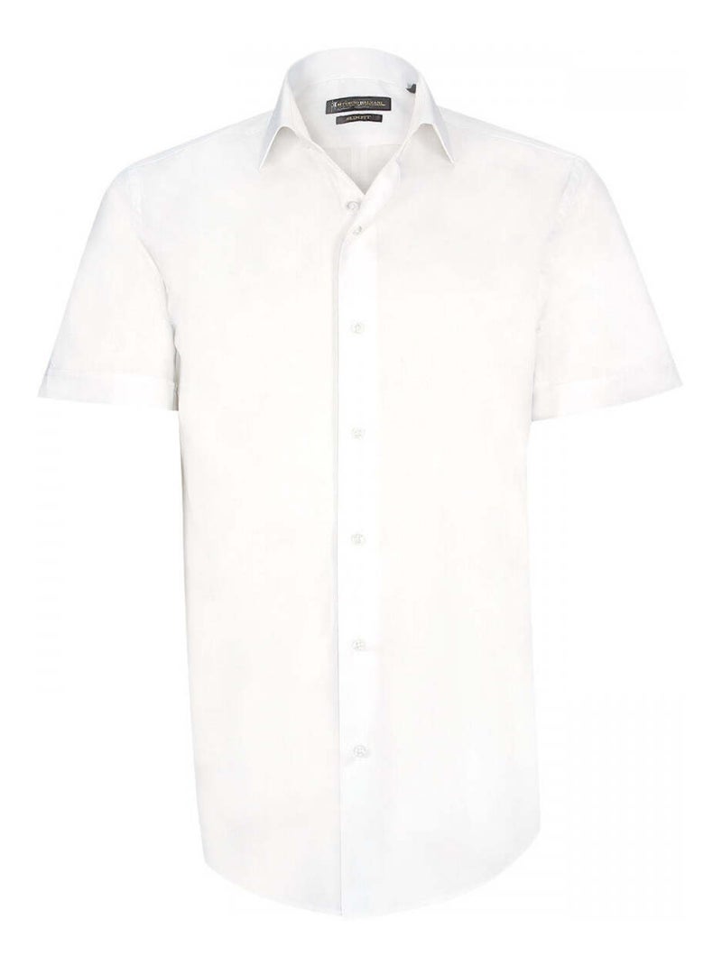 Chemisette homme unie coupe cintrée MATTEO Emporio balzani Bleu - Kiabi