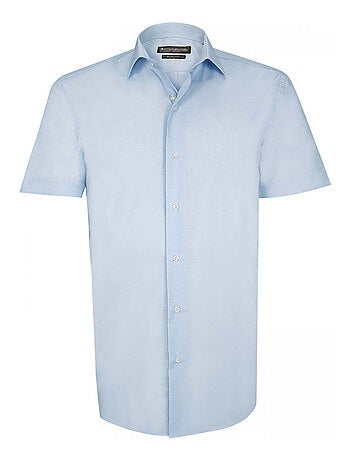 Chemisette homme unie coupe cintrée MATTEO Emporio balzani Blanc , Blanc , 45