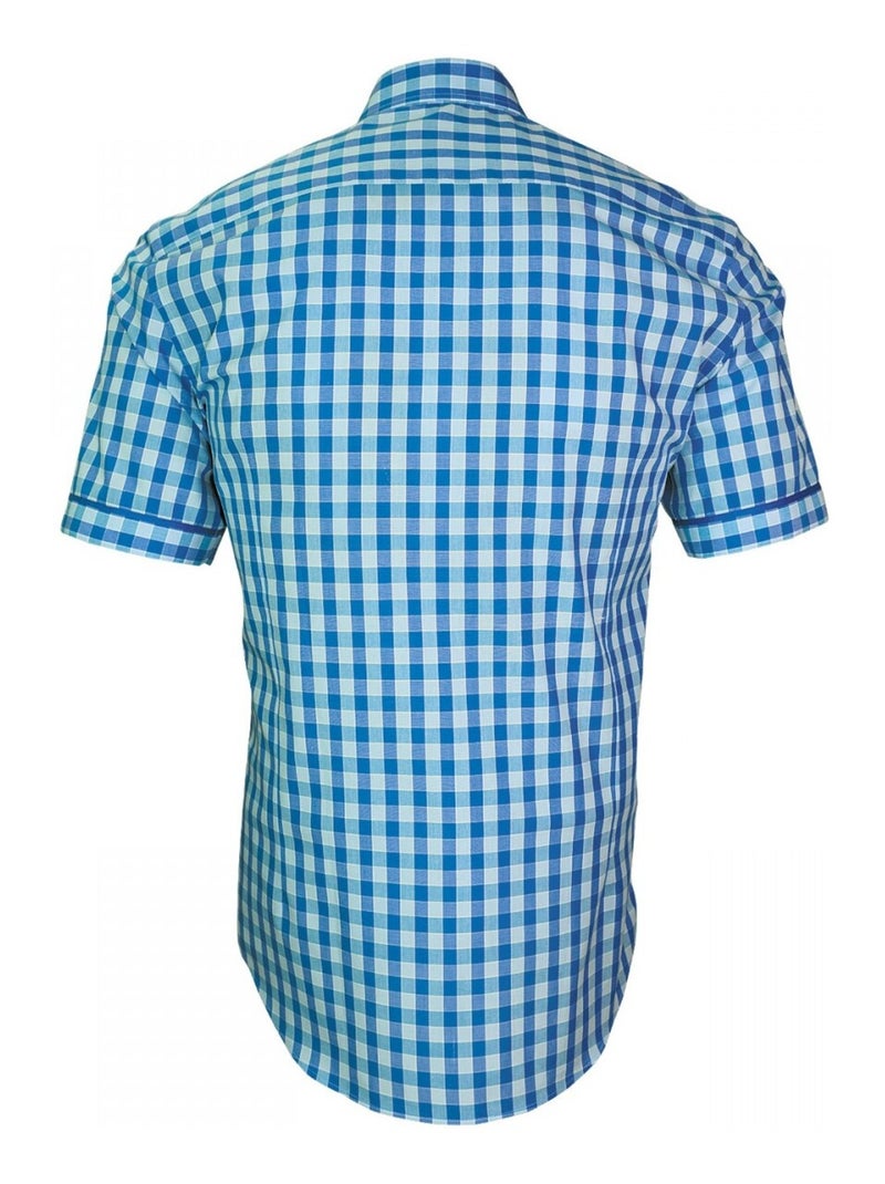 Chemisette homme vichy coupe cintrée DIXON Andrew Mac Allister Bleu , 39 Bleu - Kiabi