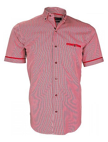 Chemisette homme vichy coupe cintrée PIASTRELLA Emporio balzani Rouge , 41