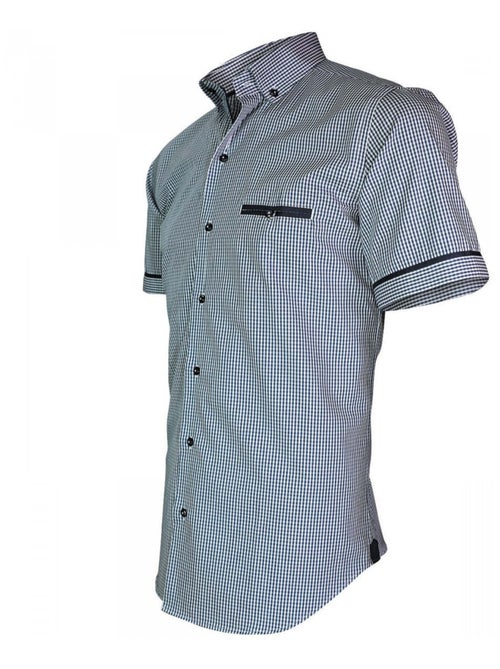 Chemisette homme vichy coupe cintrée PIASTRELLA Emporio balzani Rouge , 41 - Kiabi