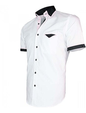 Chemisette hommes Mode coupe cintrée CONVENTRY Andrew Mac Allister Blanc , 40