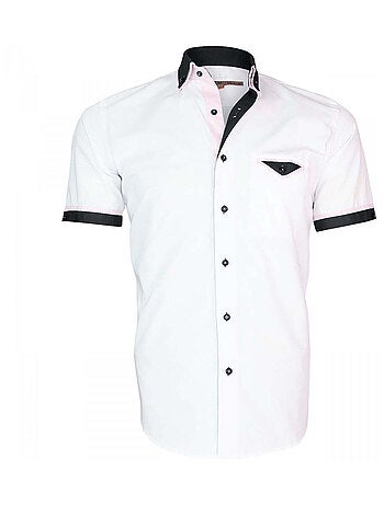 Chemisette hommes Mode coupe cintrée CONVENTRY Andrew Mac Allister Blanc , 40