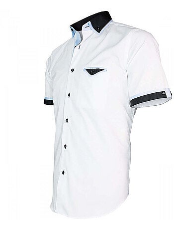 Chemisette hommes Mode coupe cintrée CONVENTRY Andrew Mac Allister Blanc , 40