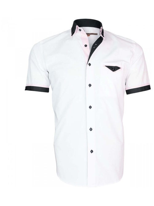 Chemisette hommes Mode coupe cintrée CONVENTRY Andrew Mac Allister Blanc , Rose , 39 - Kiabi