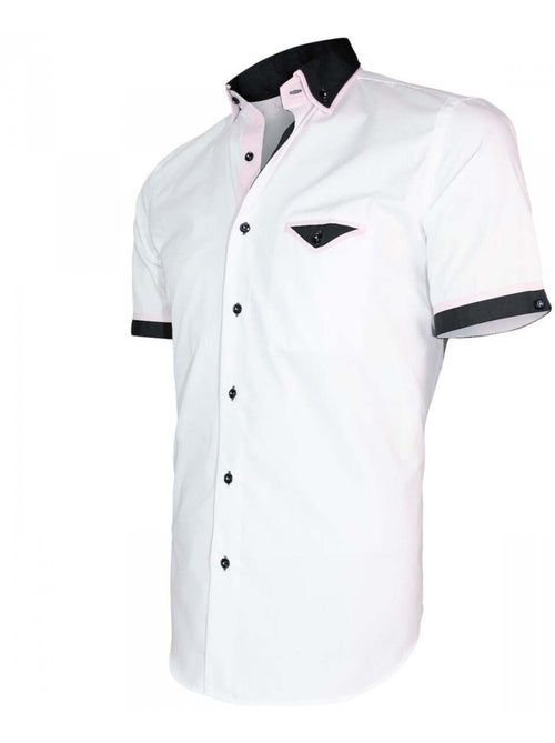 Chemisette hommes Mode coupe cintrée CONVENTRY Andrew Mac Allister Blanc , Rose , 39 - Kiabi