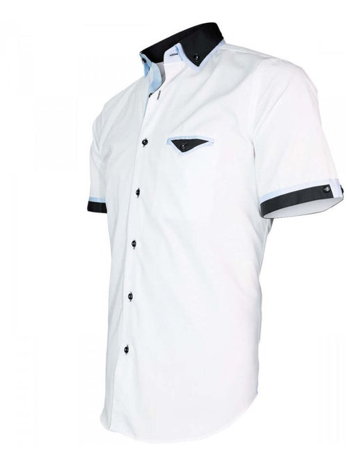 Chemisette hommes Mode coupe cintrée CONVENTRY Andrew Mac Allister Blanc , Rose , 39 - Kiabi