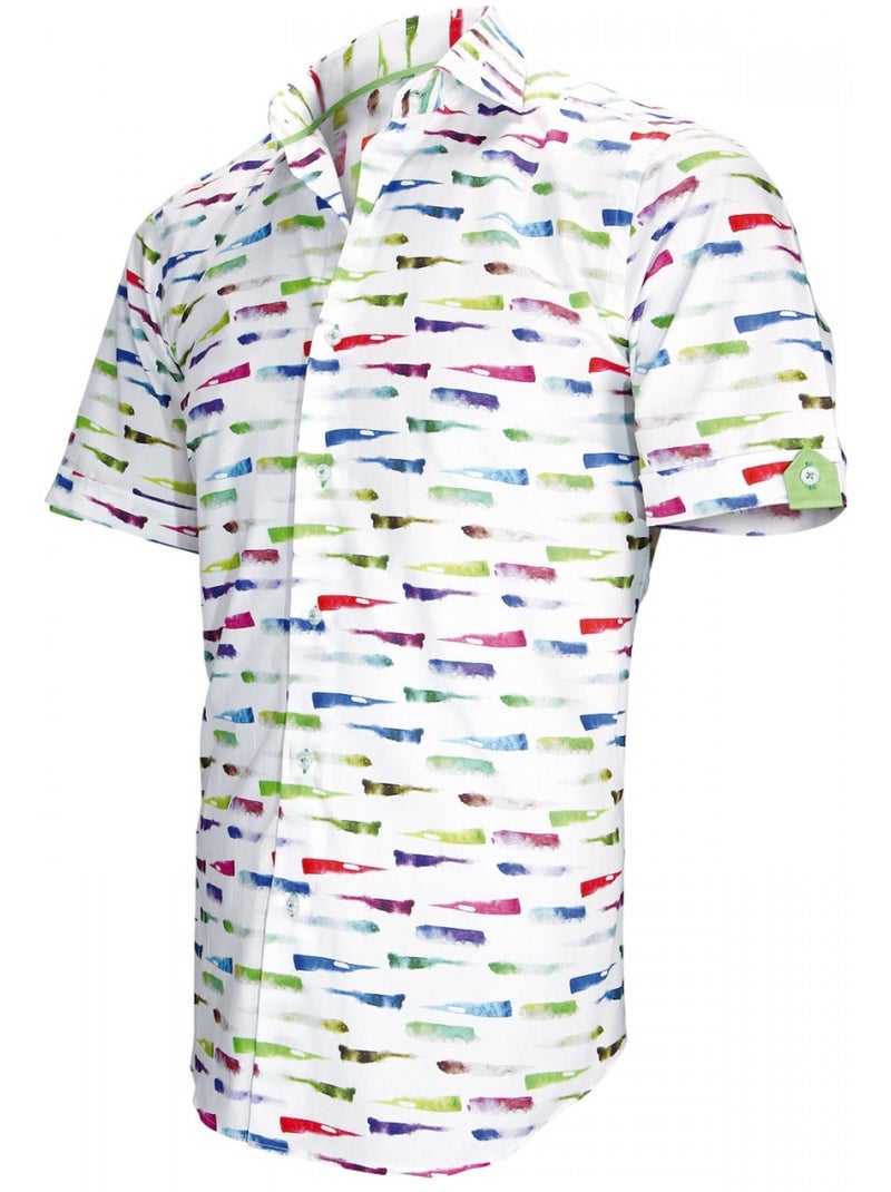 Chemisette hommes mode coupe cintrée PAINT Andrew Mac Allister Blanc , 40 Blanc - Kiabi