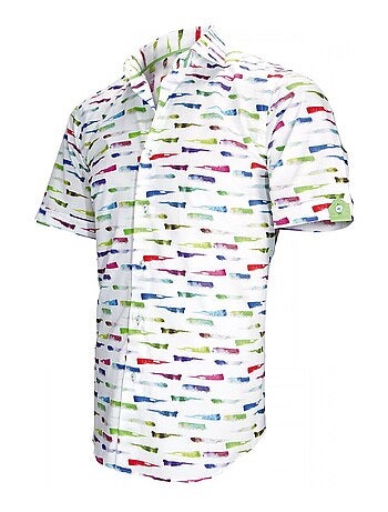 Chemisette hommes mode coupe cintrée PAINT Andrew Mac Allister Blanc , 41