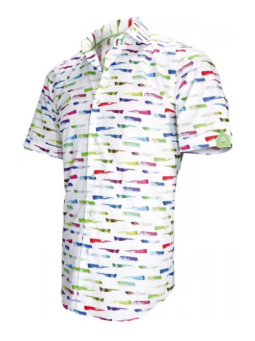 Chemisette hommes mode coupe cintrée PAINT Andrew Mac Allister Blanc , 41 - Kiabi