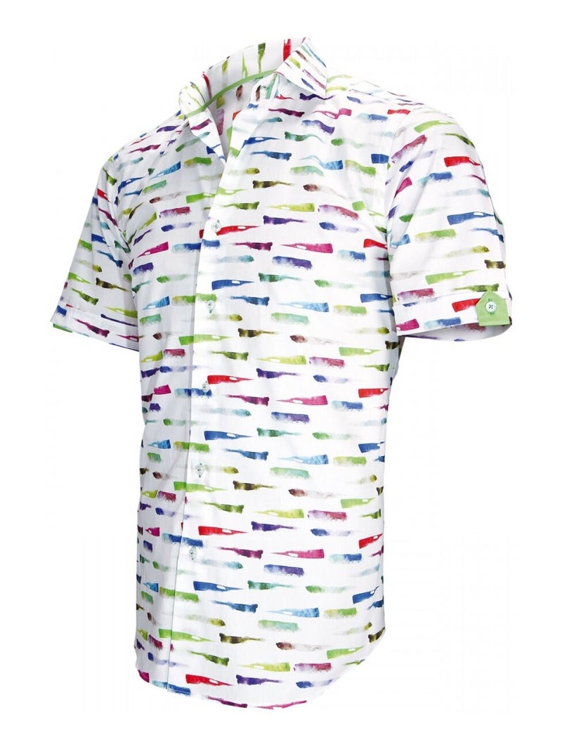 Chemisette hommes mode coupe cintrée PAINT Andrew Mac Allister Blanc , 41 Blanc - Kiabi