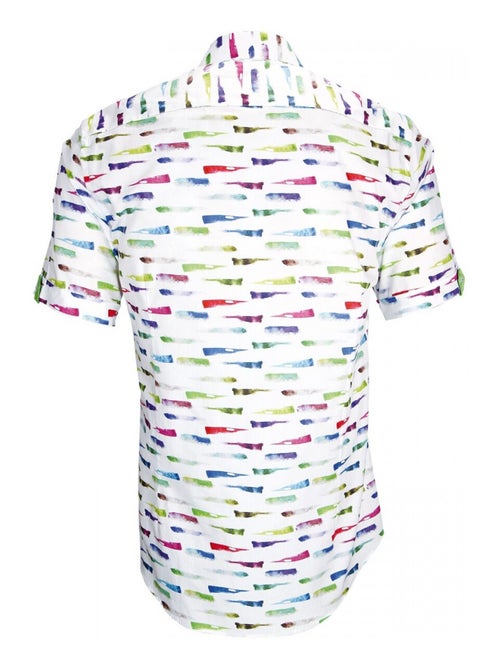 Chemisette hommes mode coupe cintrée PAINT Andrew Mac Allister Blanc , 41 - Kiabi