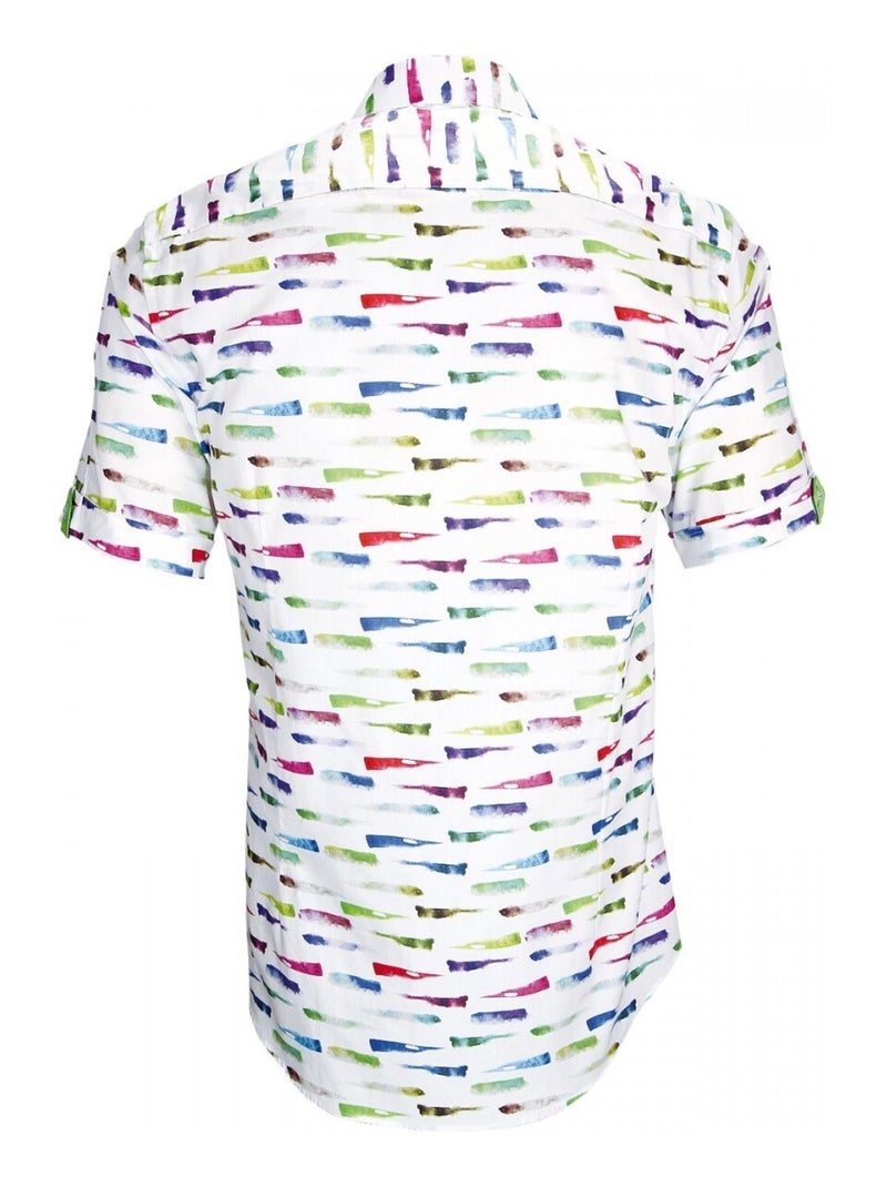 Chemisette hommes mode coupe cintrée PAINT Andrew Mac Allister Blanc , 41 Blanc - Kiabi