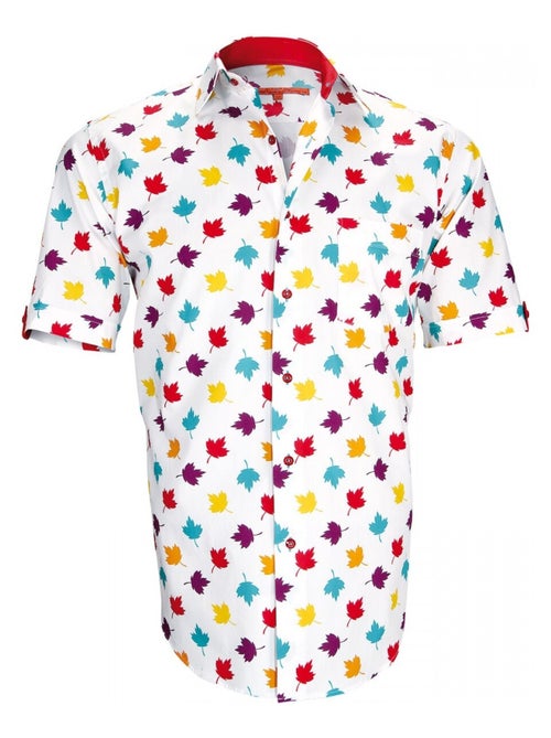 Chemisette hommes mode coupe droite LEAF Andrew Mac Allister Blanc , 44 - Kiabi