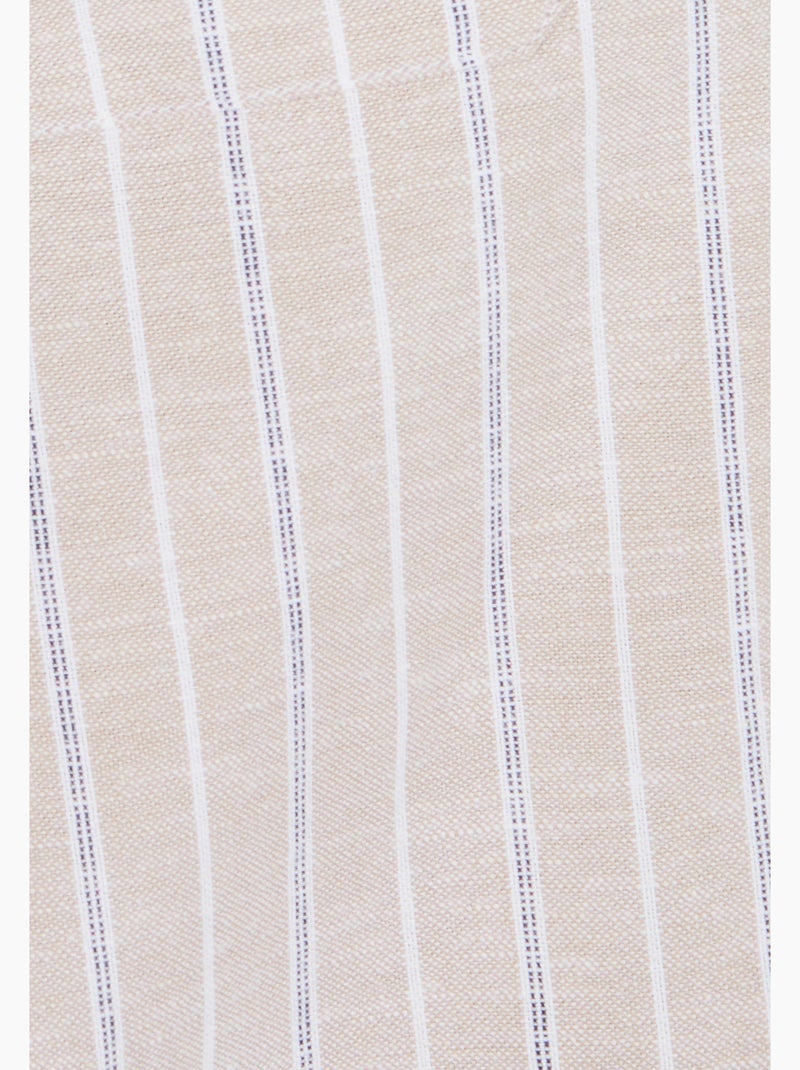 Chemisette mélange lin et coton - Damart Marron - Kiabi