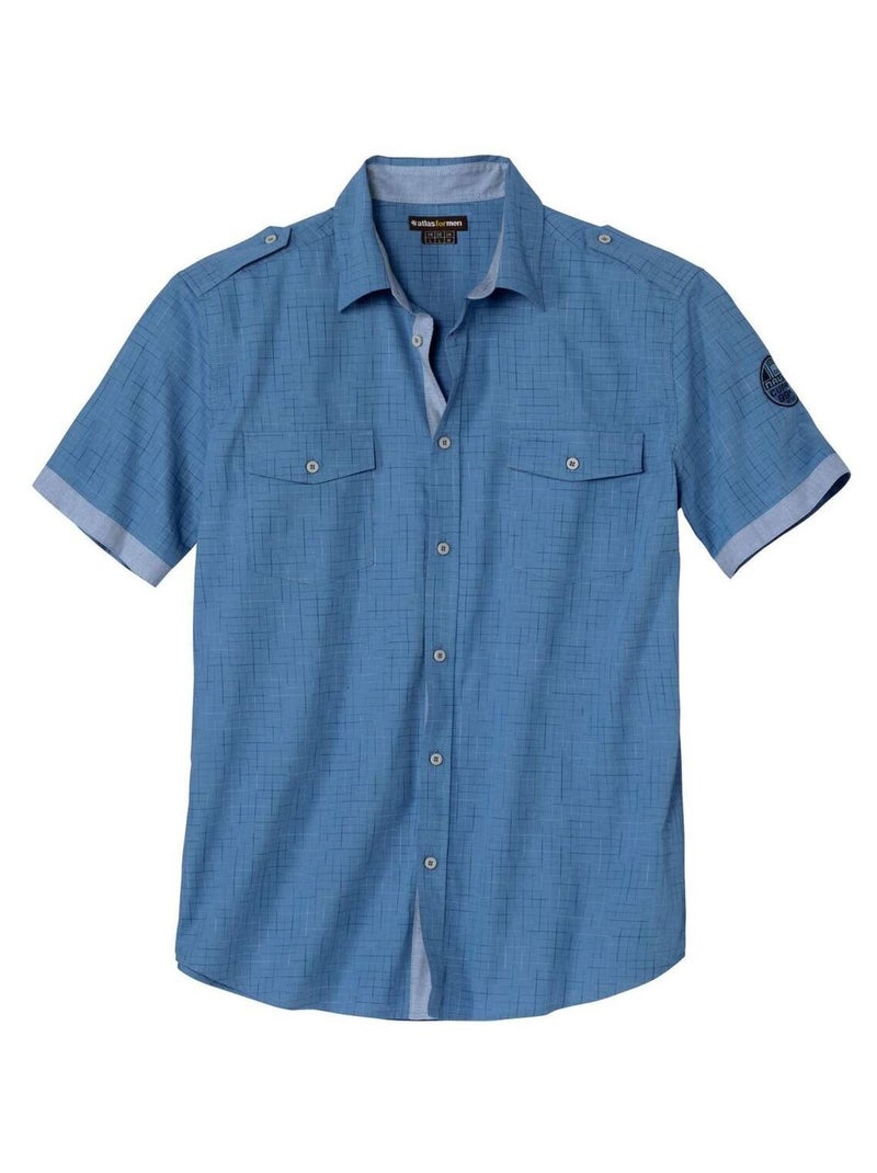 Chemisette Pilote Océan   - ATLAS FOR MEN Bleu - Kiabi