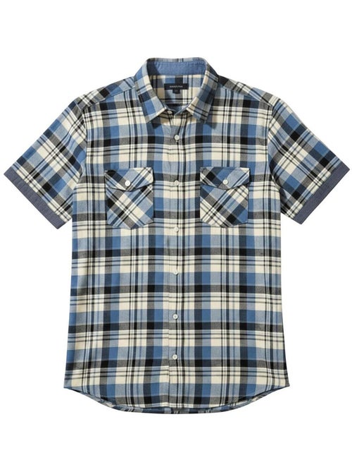 Chemisette Popeline à Carreaux Détails Chambray - ATLAS FOR MEN - Kiabi Chemisette Popeline à Carreaux Détails Chambray - ATLAS FOR MEN - Kiabi