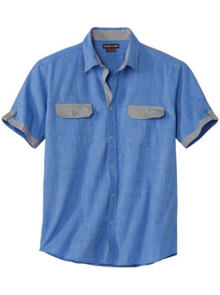 Chemisette Popeline Flammée Trendy   - ATLAS FOR MEN