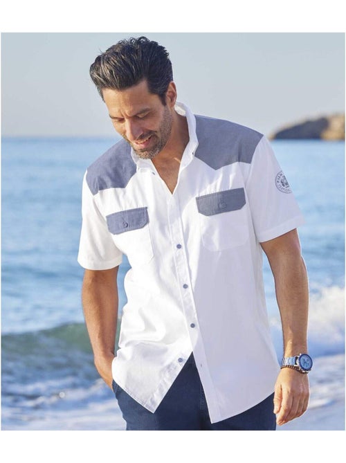 Chemisette Popeline Palm Coast - ATLAS FOR MEN - Kiabi