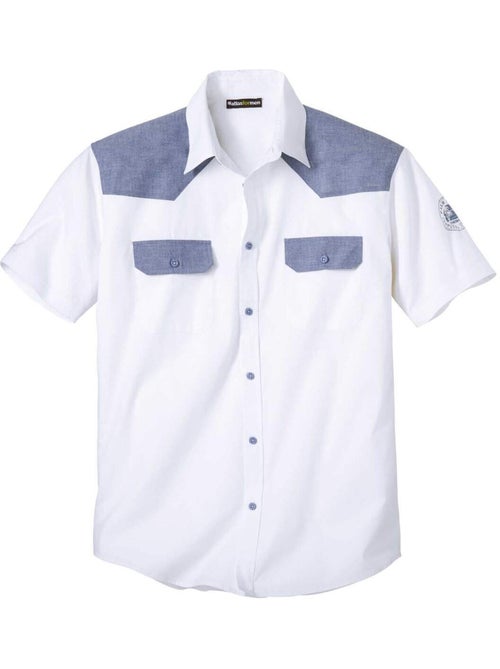 Chemisette popeline palm coast - atlas for men - Kiabi Chemisette popeline palm coast - atlas for men - Kiabi