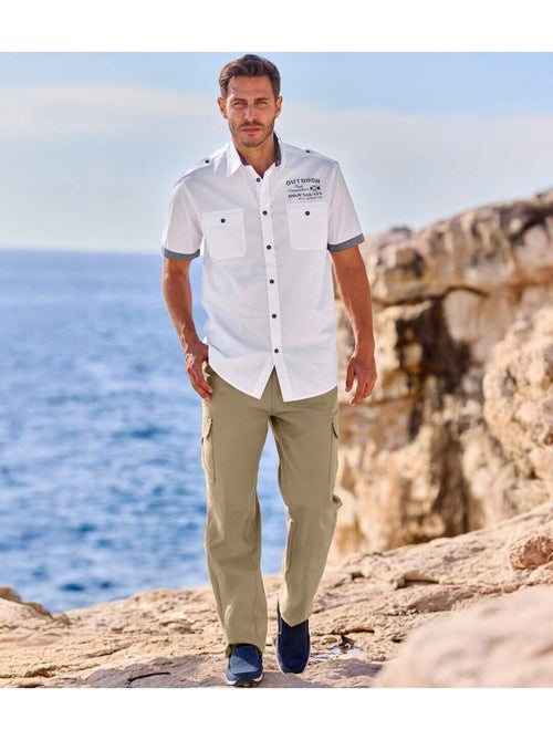 Chemisette Popeline Pilote Estivale   - ATLAS FOR MEN - Kiabi