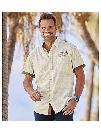 Chemisette Tissu Flammé Sahara - ATLAS FOR MEN