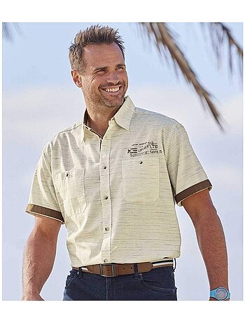 Chemisette Tissu Flammé Sahara - ATLAS FOR MEN