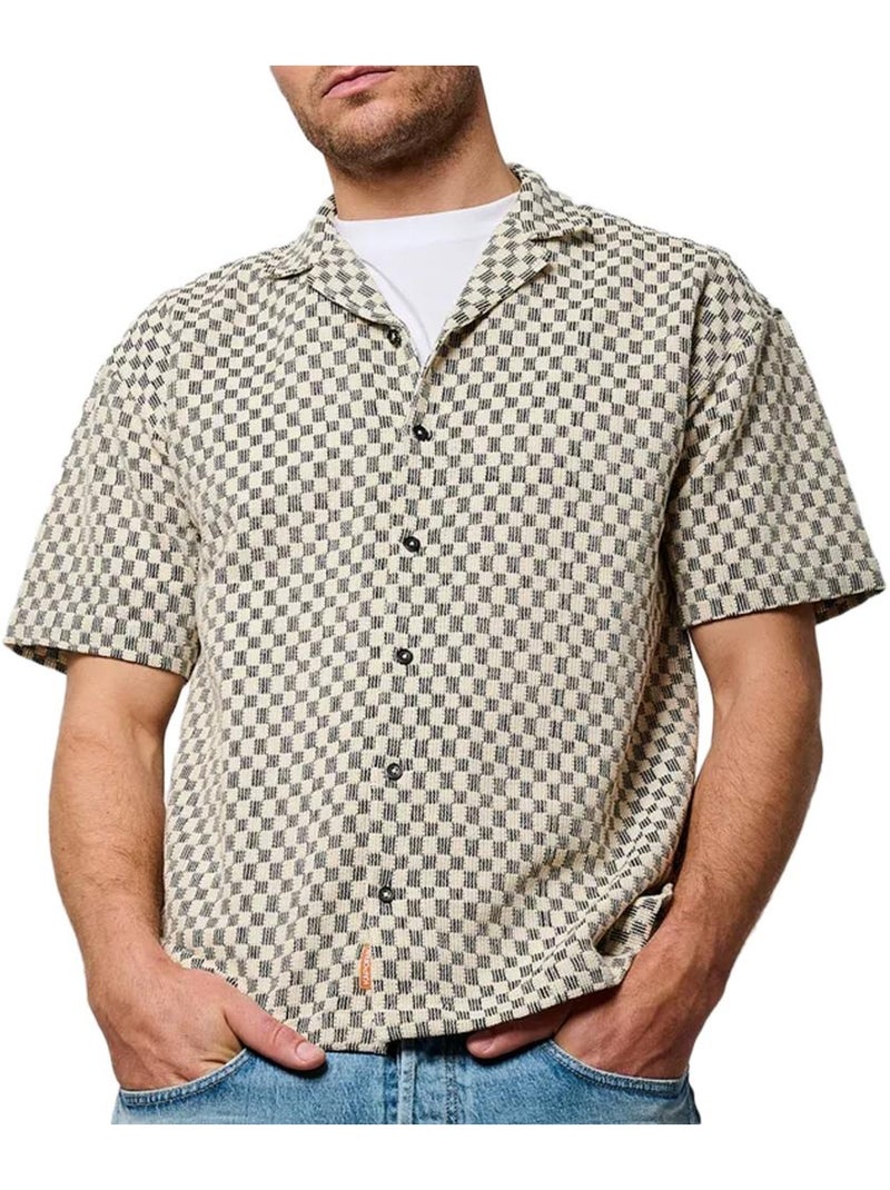 Chemisette vichy homme kaporal Beige - Kiabi