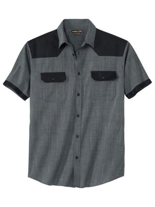 Chemisette Western Popeline Flammée   - ATLAS FOR MEN