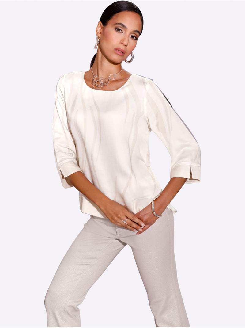Chemisier 100% Modal - Taille Standard - Helline Sable - Kiabi