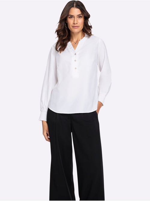 Chemisier 50% coton - taille standard - witt - Kiabi Chemisier 50% coton - taille standard - witt - Kiabi