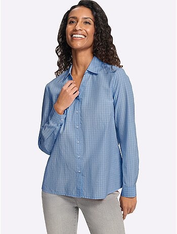 Chemisier à carreaux 50% coton - taille standard - helline