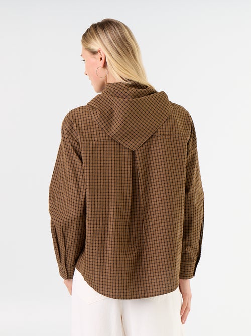Chemisier à carreaux avec foulard - Kiabi Chemisier à carreaux avec foulard - Kiabi