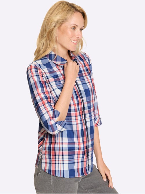 Chemisier à Carreaux Fermeture à Glissière - Taille Standard - Moda Vilona - Kiabi Chemisier à Carreaux Fermeture à Glissière - Taille Standard - Moda Vilona - Kiabi